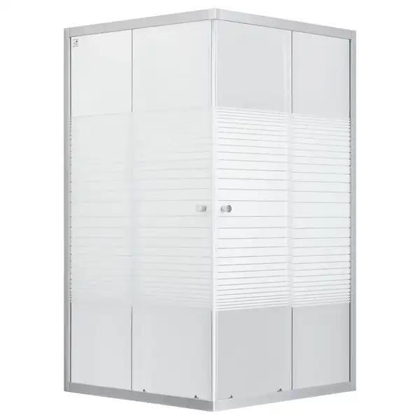 Набор Lidz душевая кабина Wiezak SC80x80.SAT.LOW.L, стекло Linie 4 мм + поддон Mazur (LWKSC8080SATLOWL2SET)