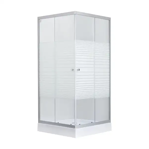 Душевая кабина Lidz Wiezak SC90x90.SAT.LOW.L, стекло Linie 4 мм (LWKSC9090SATLOWL)