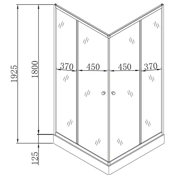 MIXXUS CUBIC SCT01 Душова кабіна, матове скло (MI6903)