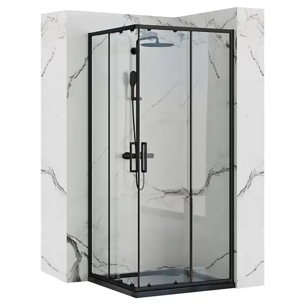 Rea Punto Душова кабіна, чорна 90х90 (REA-K4801)
