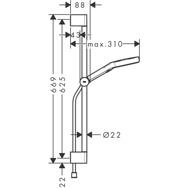 Шланг для душа Grohe VitalioFlex Comfort 175 см (цвет - хром) (28745000)