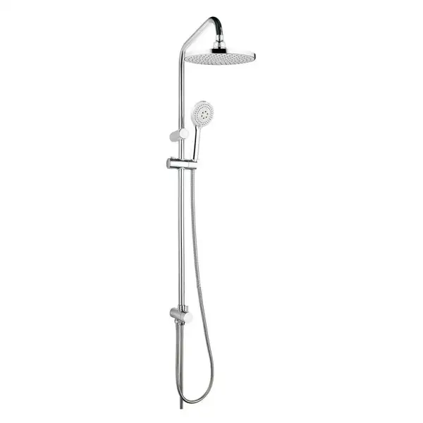 15780201 Lido Rain Душова система без змішувача, верх.душ 200х200, руч.лійка 3-реж., шланг 150 см, висота 115 см, хром Adell (15780201) 15780201 Lido Rain Душова система без змішувача, верх.душ 200х200, руч.лійка 3-реж., шланг 150 см, висота 115 см, хром Adell (15780201)