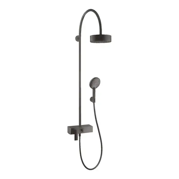 Душова система AXOR Citterio Showerpipe 180 1jet, матовий чорний хром (39620340)