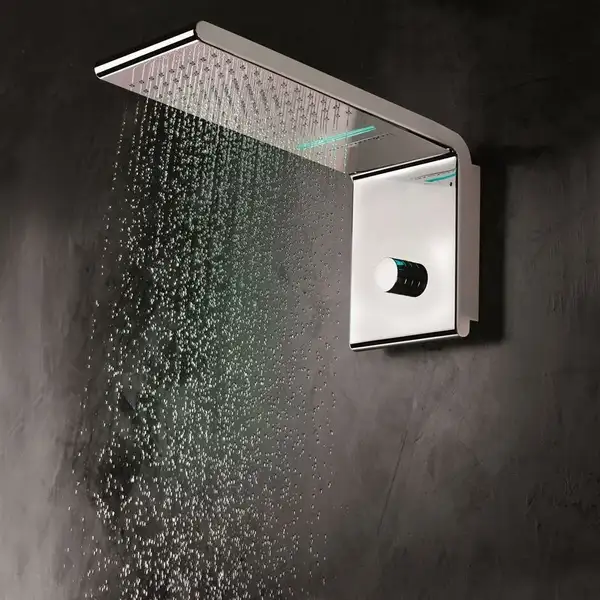 Душова панель Bossini Syncro-Neb RGB Lights Cromotherapy 3 режиму 450х200, хром (I00635000030005)