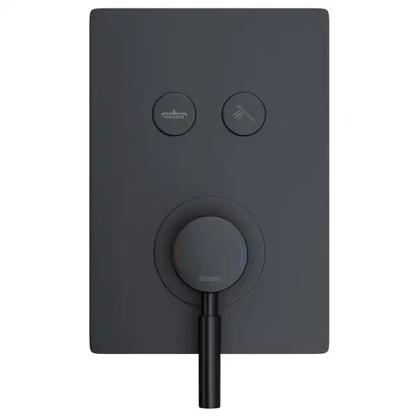 Душовий гарнітур прихованого монтажу Corsan CMZ066MBL BLACK + BOX чорний (646987)