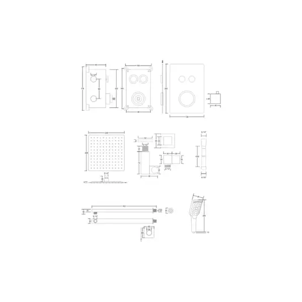 Душовий гарнітур прихованого монтажу Corsan CMZ069TCH CHROM + BOX хром з термостатом (647014) Душовий гарнітур прихованого монтажу Corsan CMZ069TCH CHROM + BOX хром з термостатом (647014)