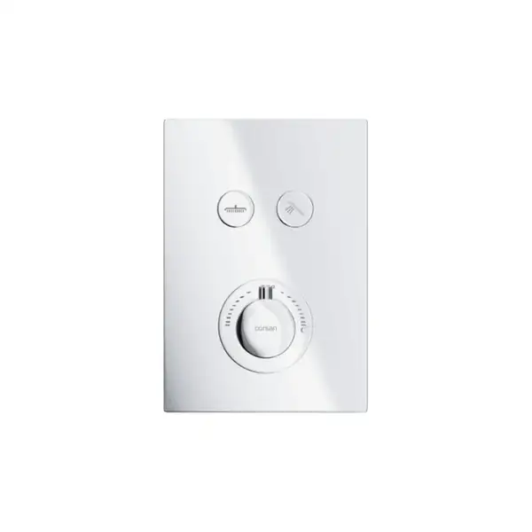 Душовий гарнітур прихованого монтажу Corsan CMZ069TCH CHROM + BOX хром з термостатом (647014) Душовий гарнітур прихованого монтажу Corsan CMZ069TCH CHROM + BOX хром з термостатом (647014)