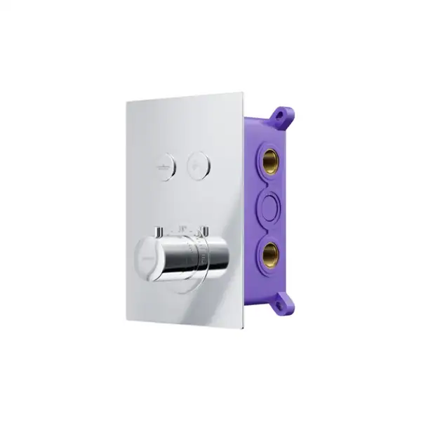 Душовий гарнітур прихованого монтажу Corsan CMZ069TCH CHROM + BOX хром з термостатом (647014) Душовий гарнітур прихованого монтажу Corsan CMZ069TCH CHROM + BOX хром з термостатом (647014)