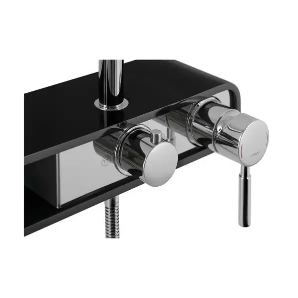 Душовий гарнітур Corsan KLAR FIBER CHROME BLACK (CMN002BL)