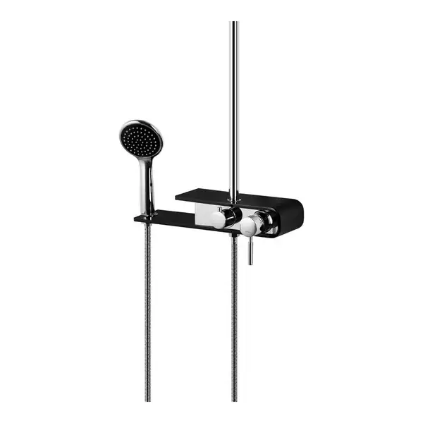 Душовий гарнітур Corsan KLAR FIBER CHROME BLACK (CMN002BL)