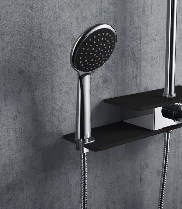 Душовий гарнітур Corsan KLAR FIBER CHROME BLACK (CMN002BL)