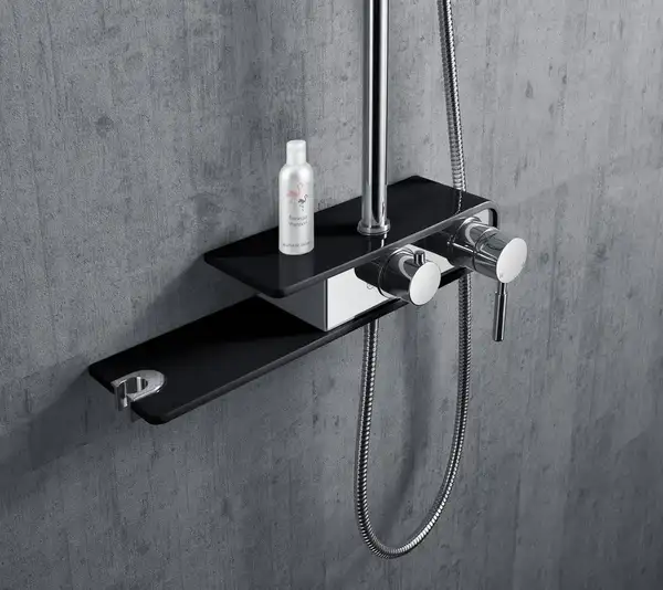 Душовий гарнітур Corsan KLAR FIBER CHROME BLACK (CMN002BL)