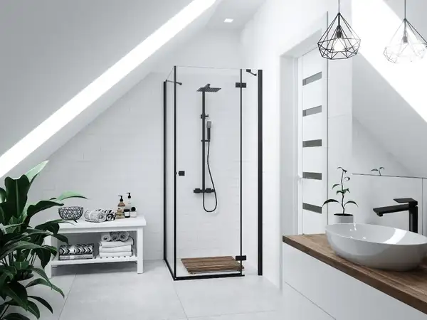 Душовий гарнітур Corsan ANGO BLACK MATT з термостатом (CMN019)