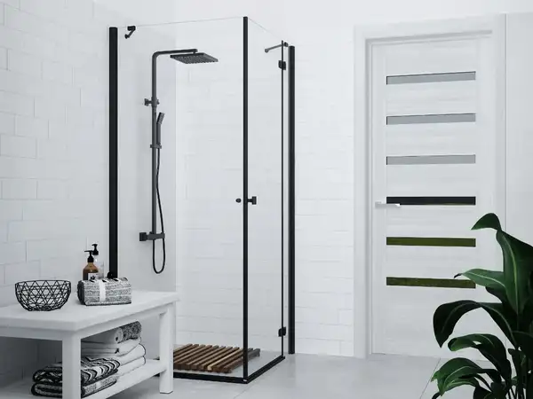 Душовий гарнітур Corsan ANGO BLACK MATT з термостатом (CMN019)