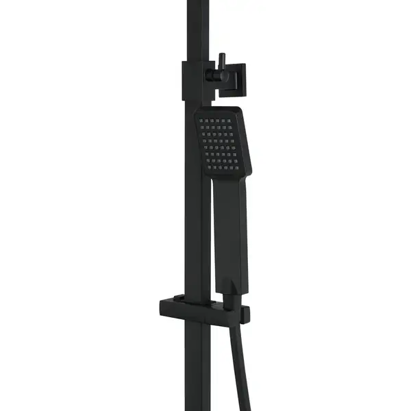 Душовий гарнітур Corsan ANGO BLACK MATT з термостатом (CMN019)
