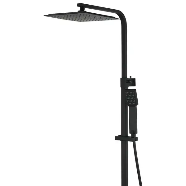 Душовий гарнітур Corsan ANGO BLACK MATT з термотстатом та виливом (CMN020)
