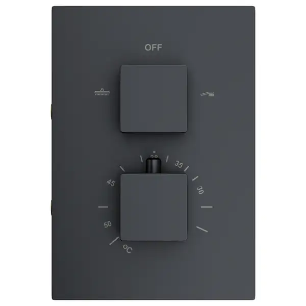 Душевая система с термостатом CORSAN ADOUR BLACK + BOX скрытого монтажа (Z01TBL)