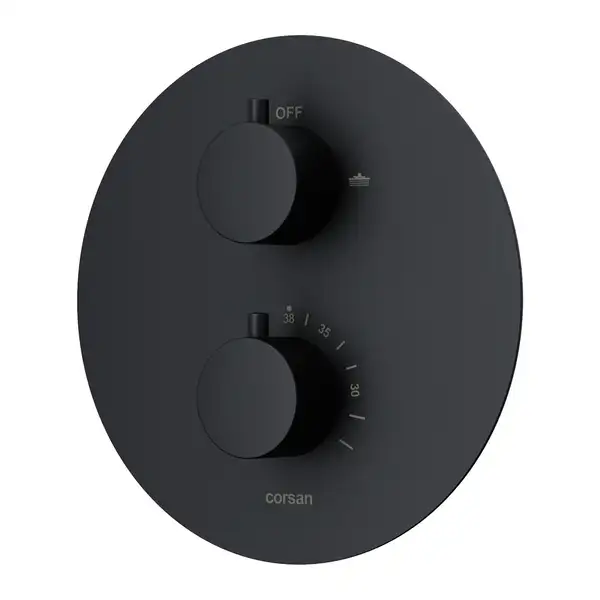 Душевая система с термостатом CORSAN LUGO BLACK + BOX скрытого монтажа (Z03TBL) Душевая система с термостатом CORSAN LUGO BLACK + BOX скрытого монтажа (Z03TBL)