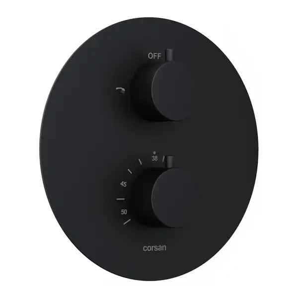 Душевая система с термостатом CORSAN LUGO BLACK + BOX скрытого монтажа (Z03TBL) Душевая система с термостатом CORSAN LUGO BLACK + BOX скрытого монтажа (Z03TBL)