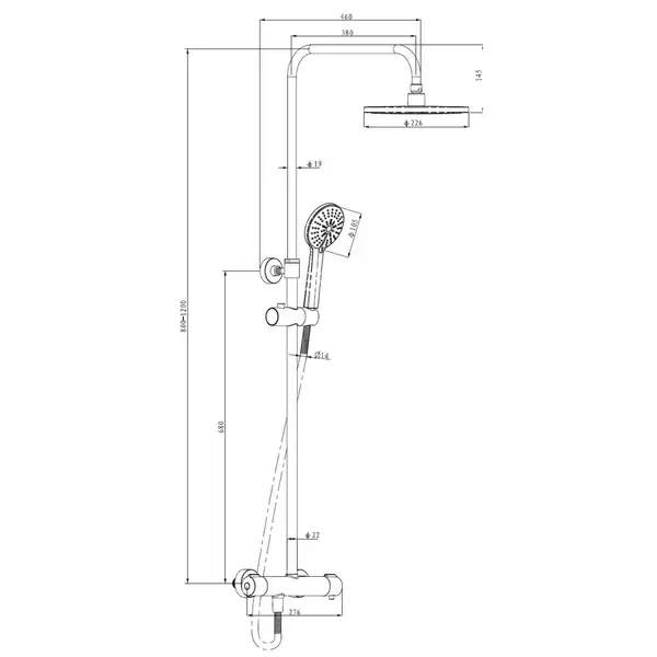 Душова система Damixa 409111000 Shower program