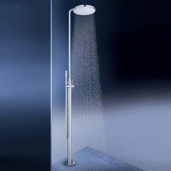 Душова система Grohe Essence одноважільна, підлогового монтажу, supersteel (23741DC1)