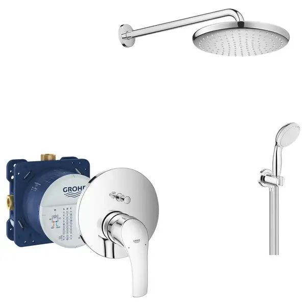 Душевая система скрытого монтажа Grohe Eurosmart с Tempesta 250 (цвет - хром) (26416SC3) фото 1 Aquada.com.ua