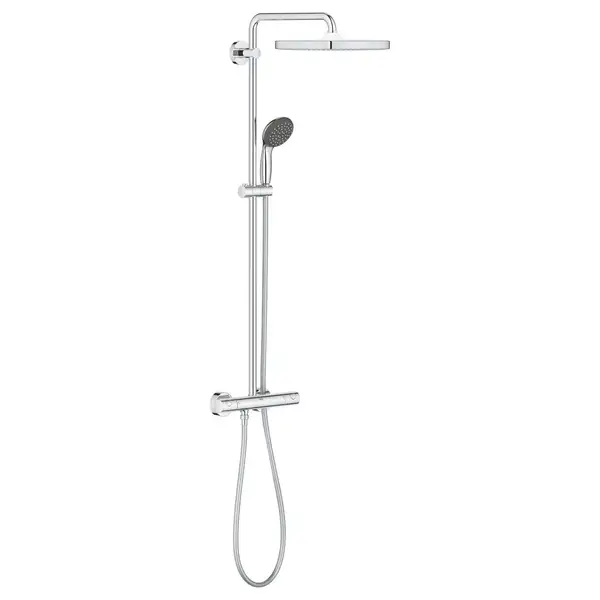 Душова система з термостатом, настінний монтаж Grohe QuickFix Vitalio Start System 250 Cube 26697000 Душова система з термостатом, настінний монтаж Grohe QuickFix Vitalio Start System 250 Cube 26697000