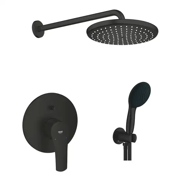Grohe Eurosmart Tempesta 250 Душевая система, черный матовый (UA26415SC8)