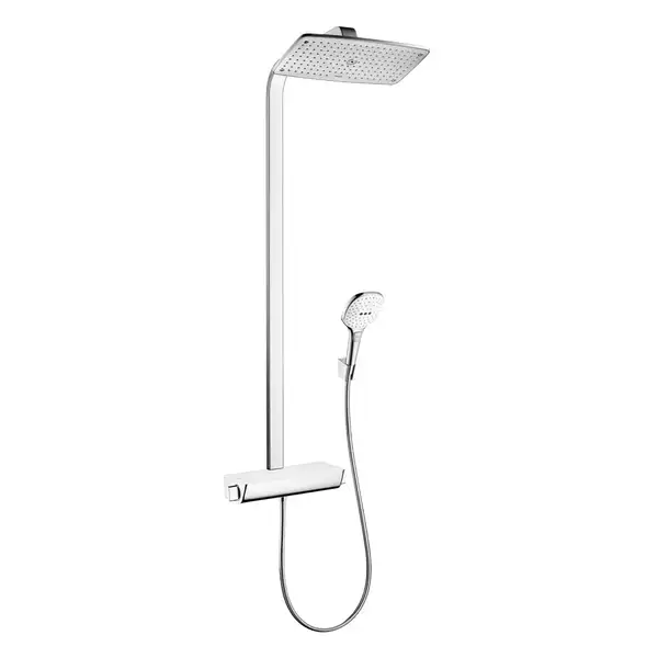 Душевая система с термостатом Hansgrohe Raindance E Showerpipe 360 1jet EcoSmart 9 л/мин (цвет - хром/белый) 27286400