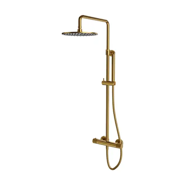 душова система з термостатом Omnires Contour brushed gold (CT8044GLB)