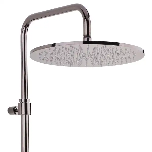 Душова система Paffoni Light, з термостатом, верхня лійка 300 мм, Brushed Black Nickel (ZCOL646KLIQNKNSP)
