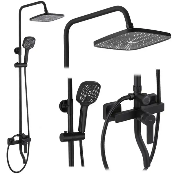 Rea Argus Душовий гарнітур, чорний (REA-P2389) Rea Argus Душовий гарнітур, чорний (REA-P2389)