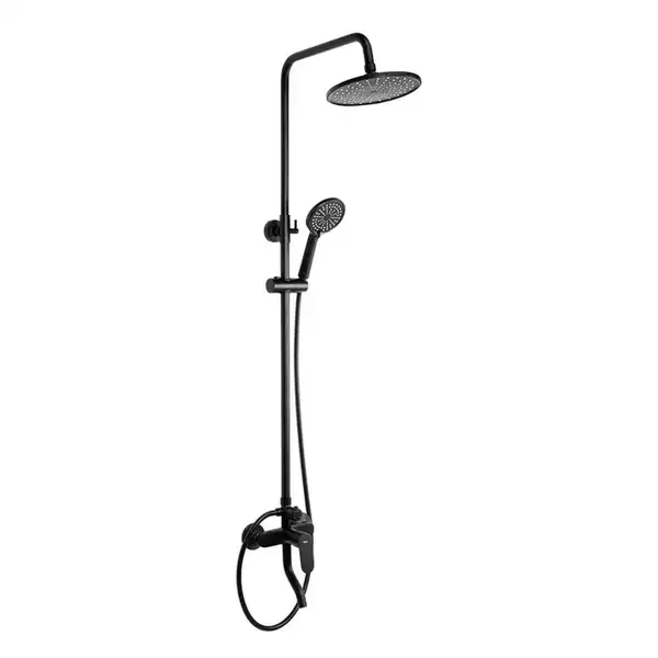 Душевой гарнитур REA SALTON BLACK черный с изливом (REA-P2409)
