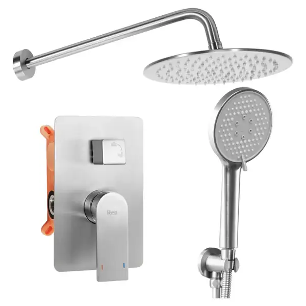 Душевая система REA VERSO NIKIEL BRUSHED + BOX скрытого монтажа (REA-P4800)