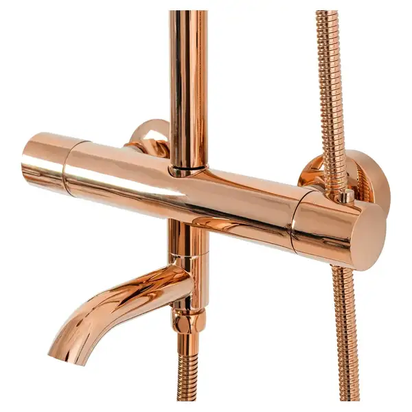 Душевой гарнитур REA LUNGO ROSE GOLD с термостатом и изливом (REA-P6606)