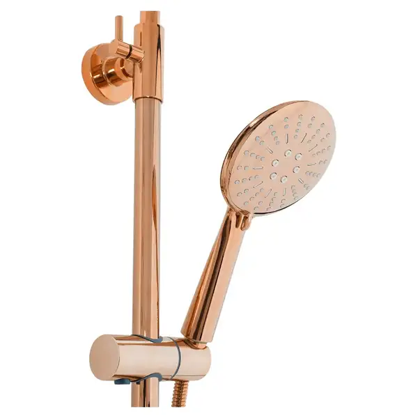 Душевой гарнитур REA LUNGO ROSE GOLD с термостатом и изливом (REA-P6606)