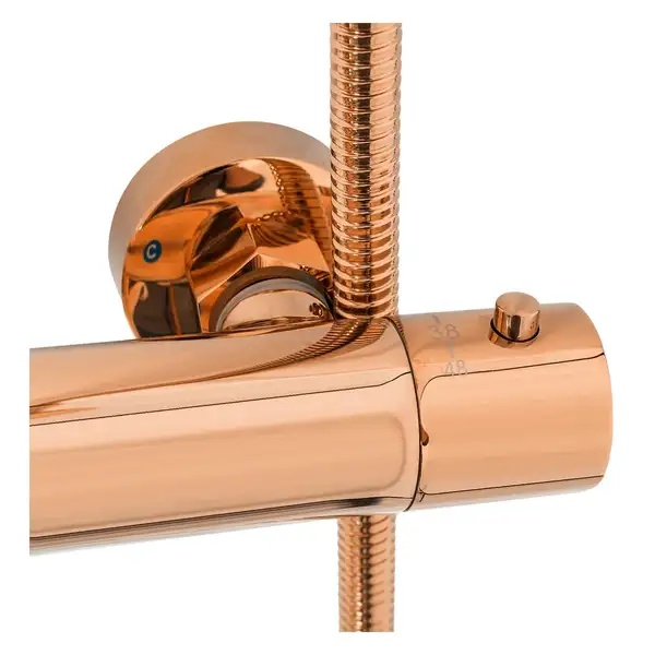 Душевой гарнитур REA LUNGO ROSE GOLD с термостатом и изливом (REA-P6606)