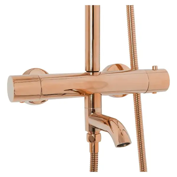 Душевой гарнитур REA LUNGO ROSE GOLD с термостатом и изливом (REA-P6606)