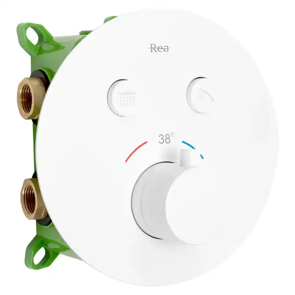Душевая система с термостатом REA MILER WHITE + BOX скрытого монтажа (REA-P6614)