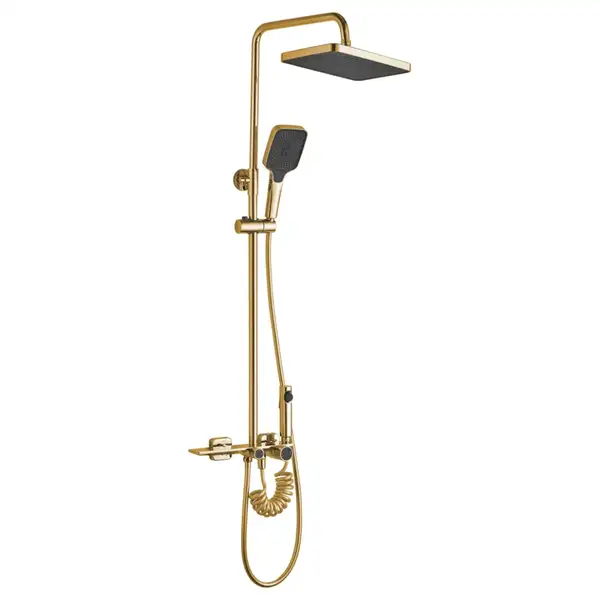 Душевой гарнитур REA HELIX GOLD с изливом (REA-P6619)