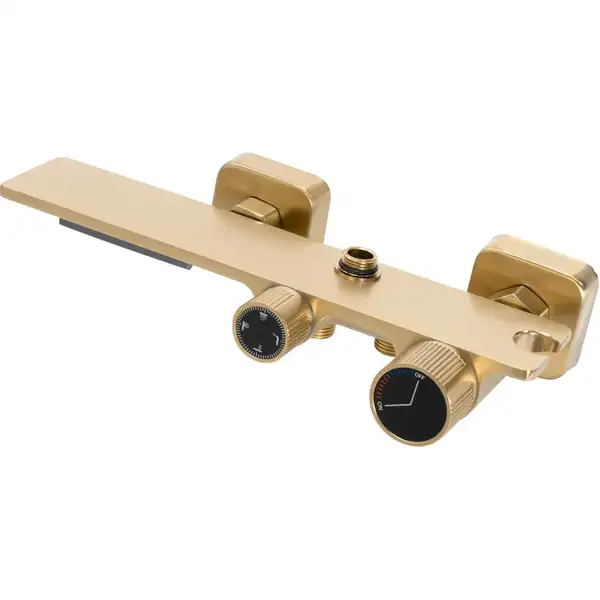 Душевой гарнитур REA HELIX BRUSHED GOLD с изливом (REA-P6621)