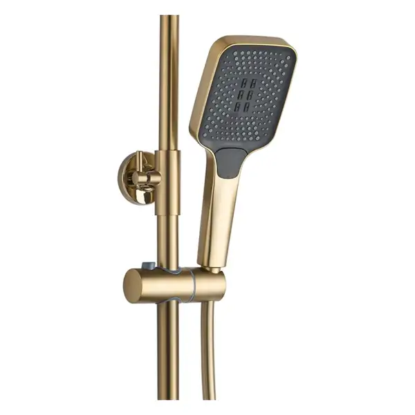 Душевой гарнитур REA HELIX BRUSHED GOLD с изливом (REA-P6621)