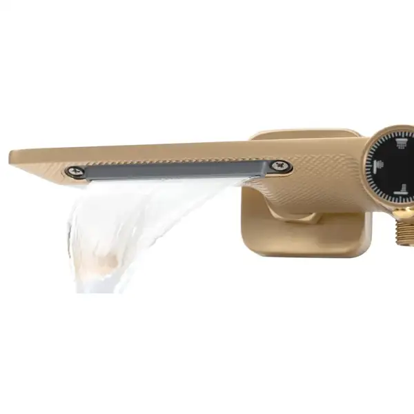 Душевой гарнитур REA HELIX BRUSHED GOLD с изливом (REA-P6621)