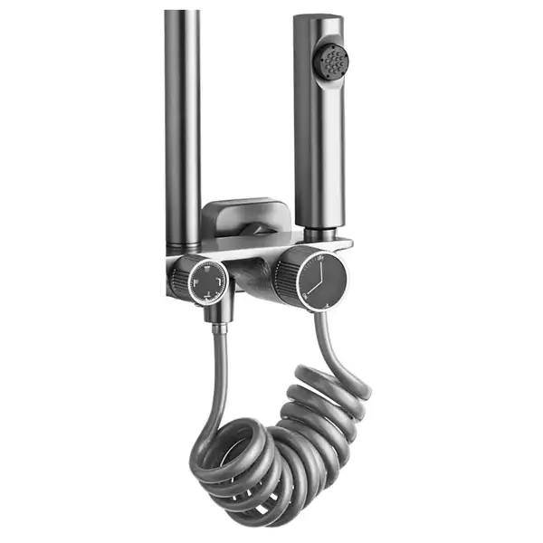 Душевой гарнитур REA HELIX NICKEL BRUSHED с изливом (REA-P6622)