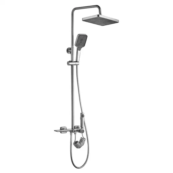 Душевой гарнитур REA HELIX NICKEL BRUSHED с изливом (REA-P6622)