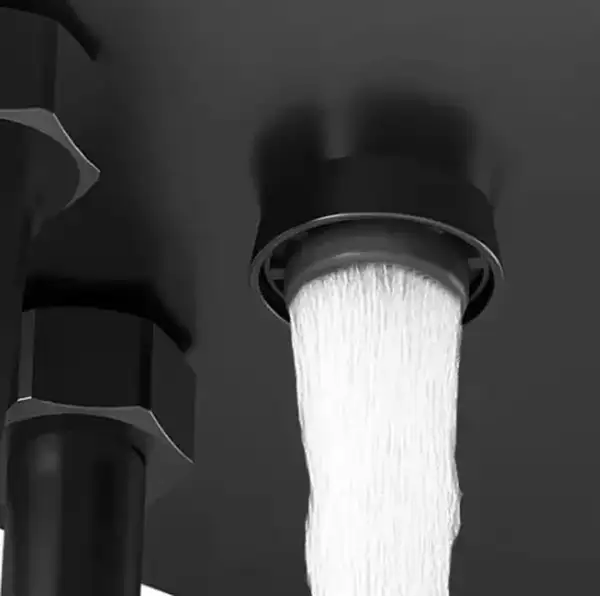 Душевой гарнитур REA ROB NIKIEL BRUSHED с термостатом и изливом (REA-P6624)