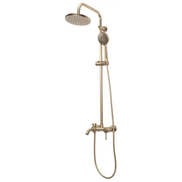 Душевой гарнитур REA LUIS BRUSHED GOLD с изливом (REA-P7051)