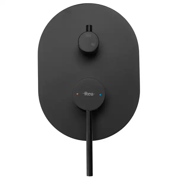 Rea Oval Black Душова система прихованого монтажу, чорна (REA-P8467)