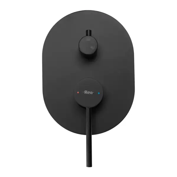 Rea Oval Black Душова система прихованого монтажу, чорна (REA-P8467)