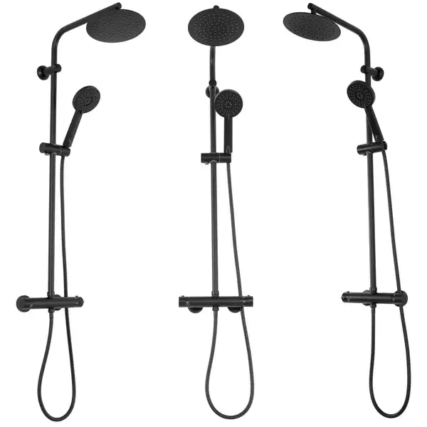 Rea Bliss Black Душовий гарнітур з термостатом, чорний (REA-P8804) Rea Bliss Black Душовий гарнітур з термостатом, чорний (REA-P8804)